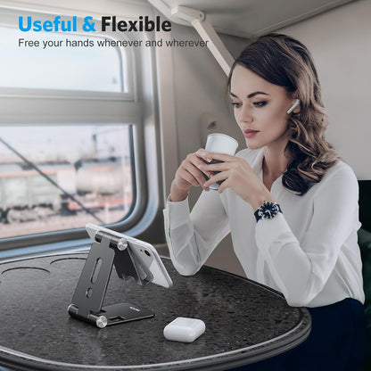 Foldable Cell Phone Stand, C4 Portable Aluminum Phone Holder