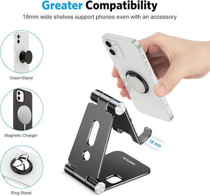 Foldable Cell Phone Stand, C4 Portable Aluminum Phone Holder