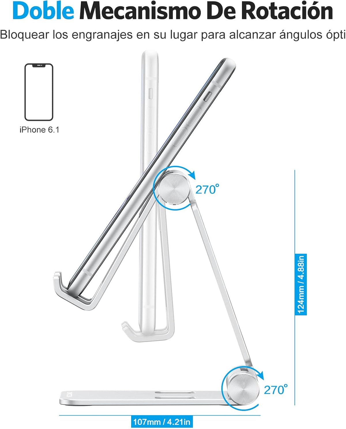 Foldable Cell Phone Stand, C4 Portable Aluminum Phone Holder