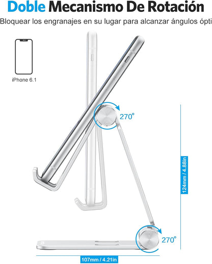 Foldable Cell Phone Stand, C4 Portable Aluminum Phone Holder