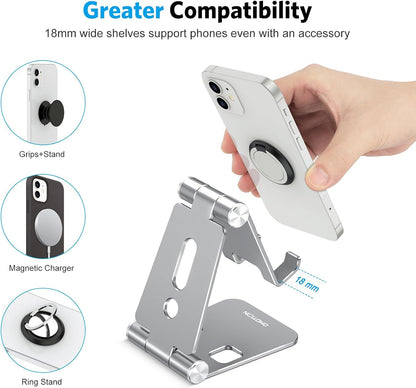 Foldable Cell Phone Stand, C4 Portable Aluminum Phone Holder