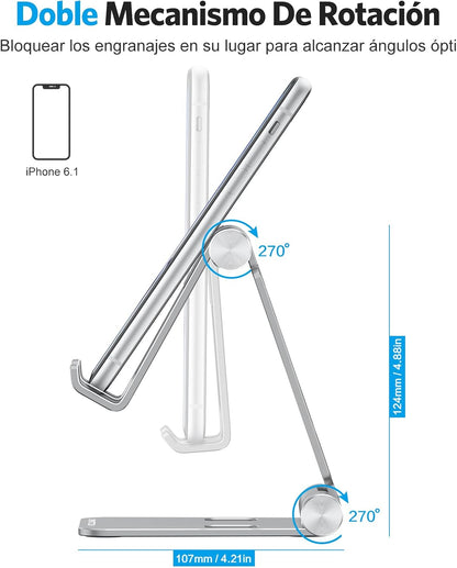 Foldable Cell Phone Stand, C4 Portable Aluminum Phone Holder
