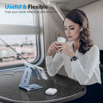 Foldable Cell Phone Stand, C4 Portable Aluminum Phone Holder