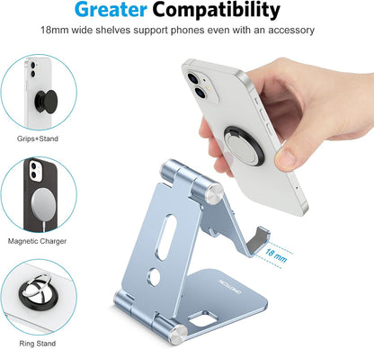 Foldable Cell Phone Stand, C4 Portable Aluminum Phone Holder