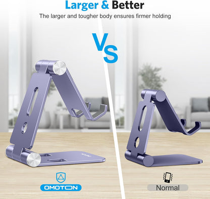Foldable Cell Phone Stand, C4 Portable Aluminum Phone Holder