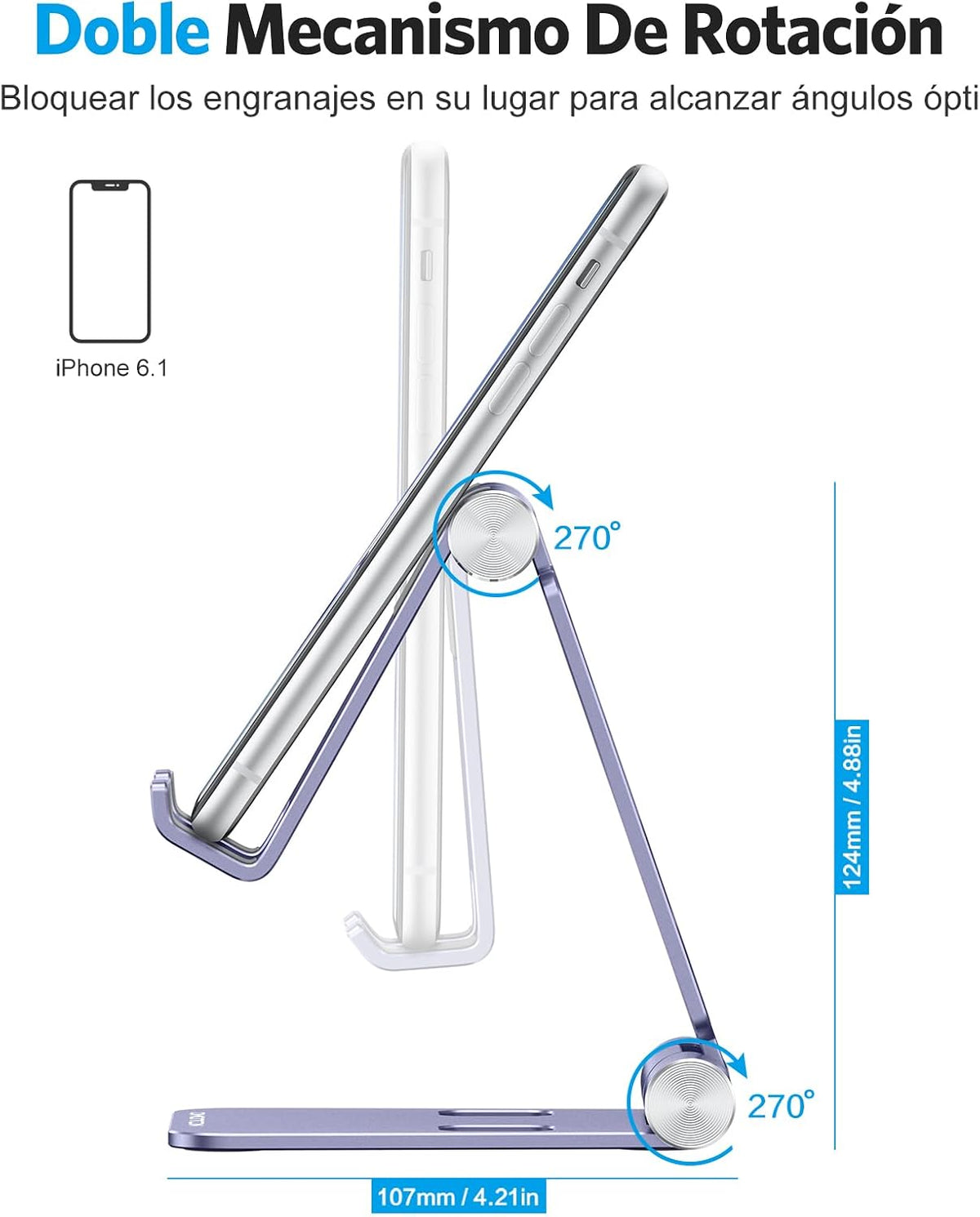 Foldable Cell Phone Stand, C4 Portable Aluminum Phone Holder