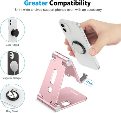 Foldable Cell Phone Stand, C4 Portable Aluminum Phone Holder
