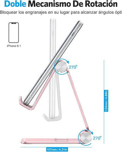 Foldable Cell Phone Stand, C4 Portable Aluminum Phone Holder