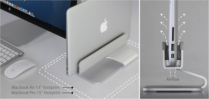 10038 mTower Vertical Laptop Stand - Space Gray