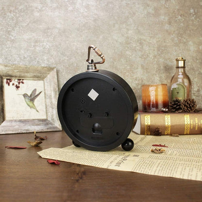 5.2in Desk Clock, Retro Silent Analog Clock Non-Ticking & Battery Operated with Quartz Movement,Clock Decor for Bedroom Living Room