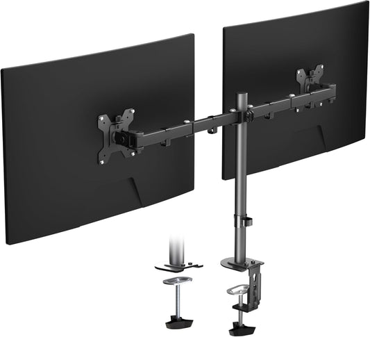 Pholiten Dual Monitor Mount for 2 Screens up to 32 Inches and 22lbs Each