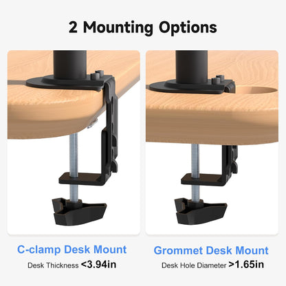 Pholiten Dual Monitor Mount for 2 Screens up to 32 Inches and 22lbs Each