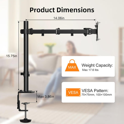 Pholiten Dual Monitor Mount for 2 Screens up to 32 Inches and 22lbs Each