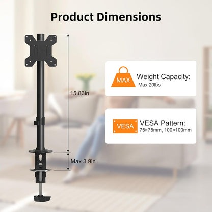 Pholiten Dual Monitor Mount for 2 Screens up to 32 Inches and 22lbs Each