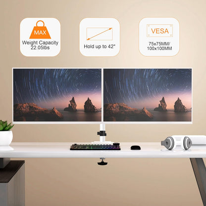 Pholiten Dual Monitor Mount for 2 Screens up to 32 Inches and 22lbs Each