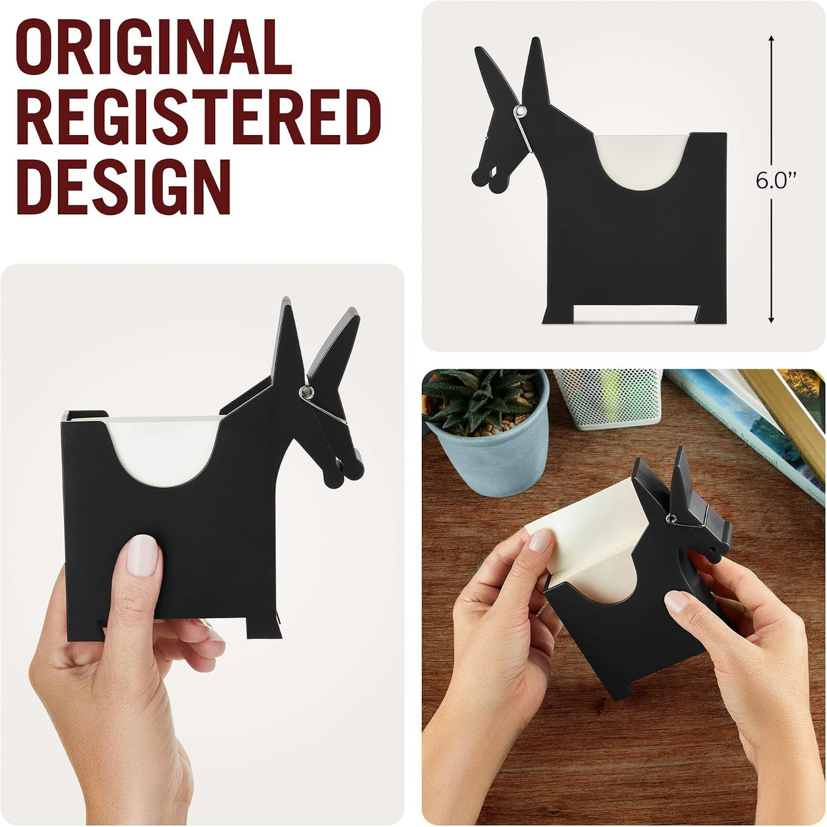Morris the Donkey: Desktop Memo Holder | Cute Desk Accessories & Office Supplies | Funny Desk Decor & Office Accessories | Desk Supplies: Holders & Dispensers | Sticky Note Holder | by Monkey Business