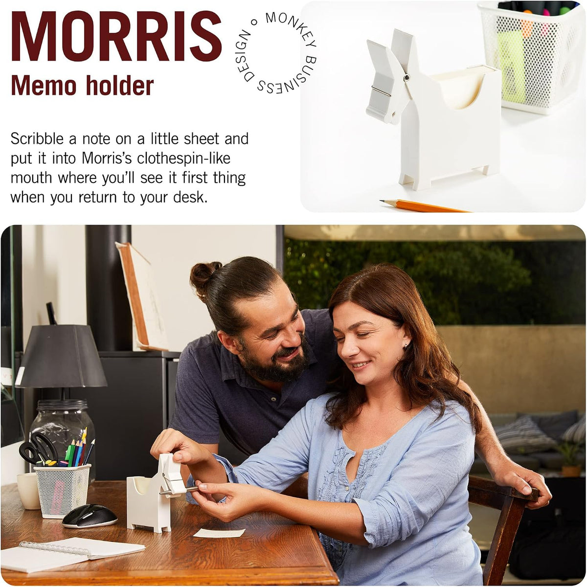Morris the Donkey: Desktop Memo Holder | Cute Desk Accessories & Office Supplies | Funny Desk Decor & Office Accessories | Desk Supplies: Holders & Dispensers | Sticky Note Holder | by Monkey Business