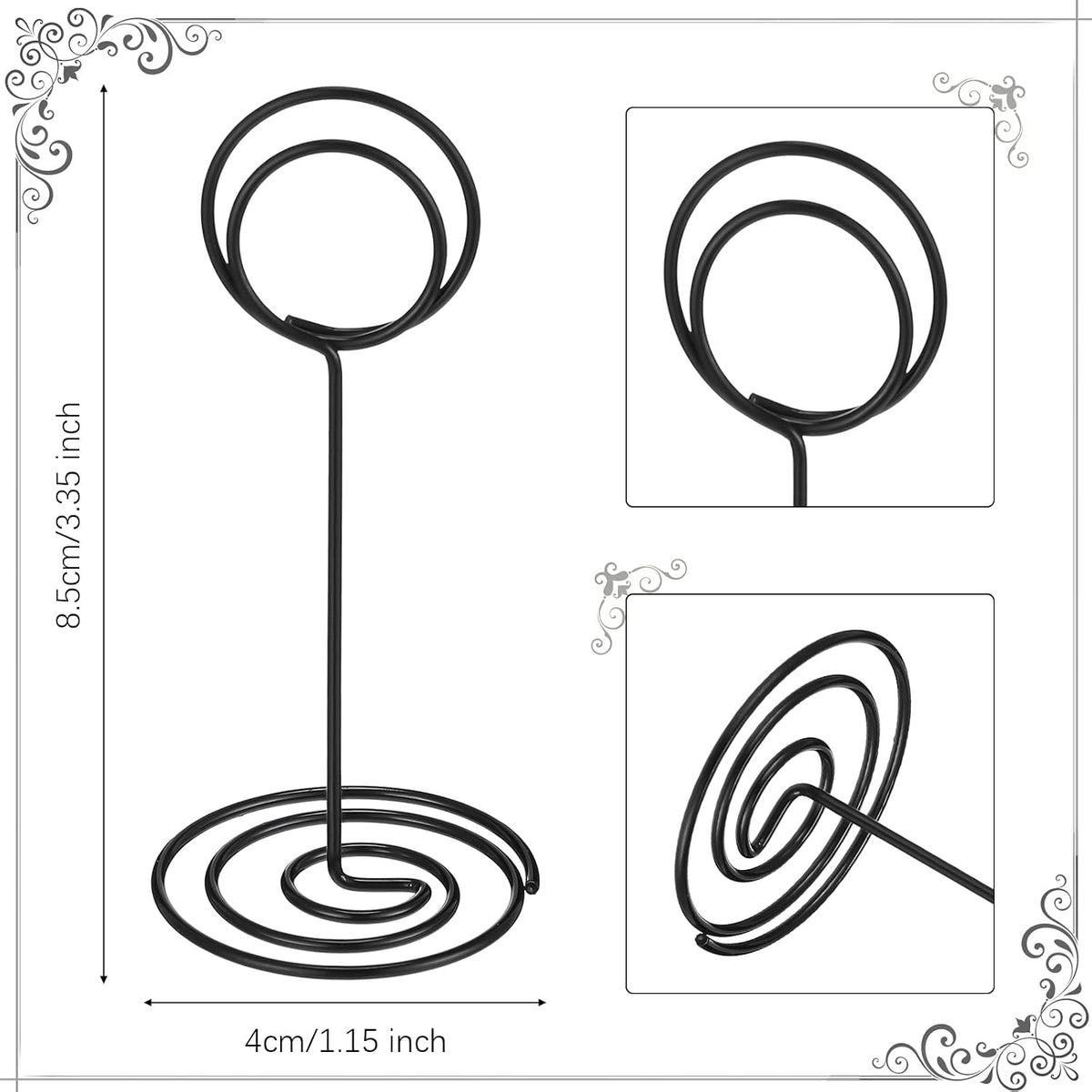 24 pcs 3.35 Inch Picture Clips Table Place Photos Card Holder