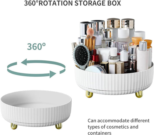 Makeup Perfume Organizer, 360 Degree Rotating Lazy Susan Cosmetic Desk Storage Lotions Display Case Round Tray with Large Capacity, for your Jewelry