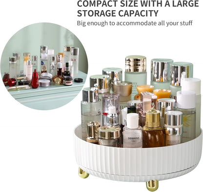 Makeup Perfume Organizer, 360 Degree Rotating Lazy Susan Cosmetic Desk Storage Lotions Display Case Round Tray with Large Capacity, for your Jewelry