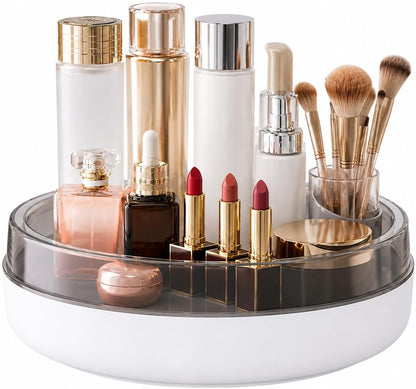 Makeup Perfume Organizer, 360 Degree Rotating Lazy Susan Cosmetic Desk Storage Lotions Display Case Round Tray with Large Capacity, for your Jewelry
