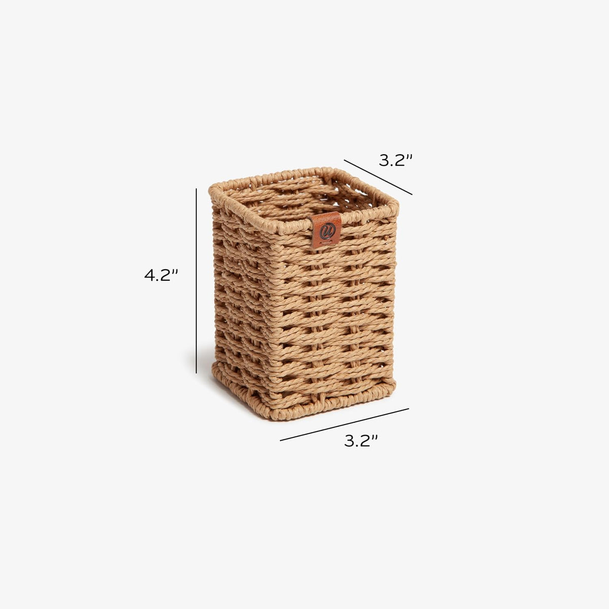 Pencil Cup, Pen Holder, Desktop Organizer, Wicker Woven Finish