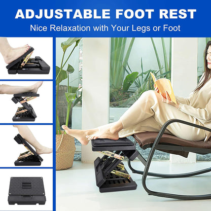 Ergonomic Under Desk Footrest & Leg Rest Stool with Massage Roller