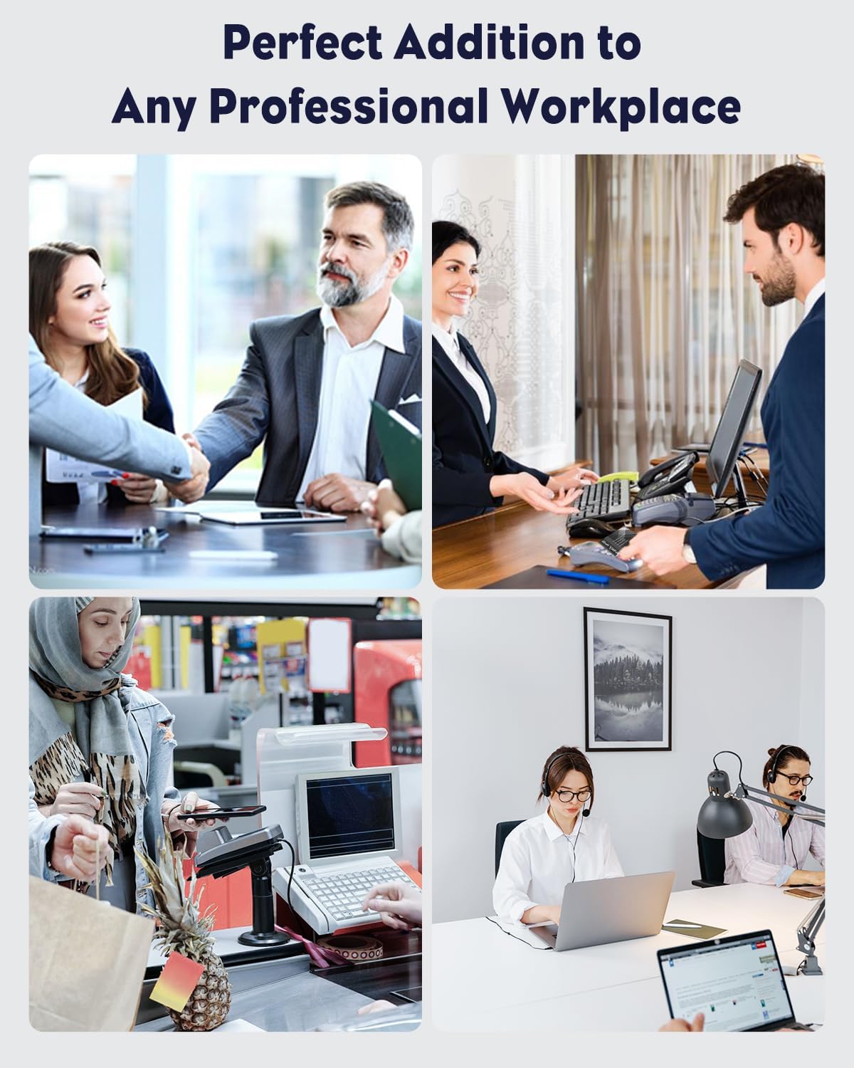 Acrylic Business Card Holder for Desk 8 Slots Clear Business Card Display Stand for Men & Women Desktop Business Card Organizer Card Stand for Office Home Exhibition, 480 Card Capacity