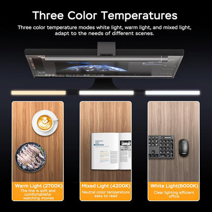 Computer Screen Lamp, Made of Aluminum Alloy, Office and Home Use