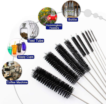 Straw Cleaning Brushes Set, of Super Hard & Medium Hard, 8 Inch