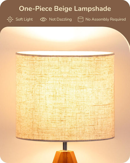 Tripod Table Lamp, Small Cute Bedside Lamp, 14.2 Inch, E26 Base