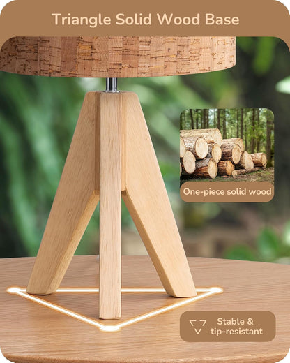 Tripod Table Lamp, Small Cute Bedside Lamp, 14.2 Inch, E26 Base