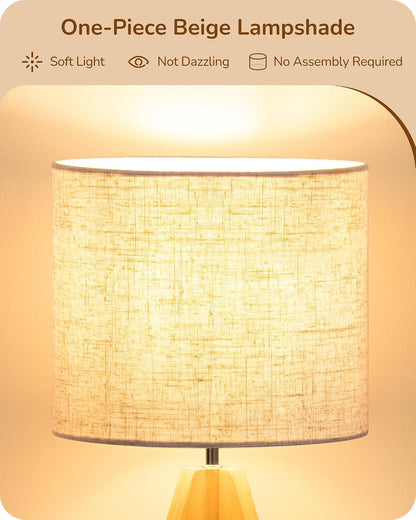 Tripod Table Lamp, Small Cute Bedside Lamp, 14.2 Inch, E26 Base
