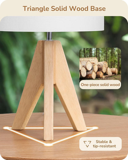 Tripod Table Lamp, Small Cute Bedside Lamp, 14.2 Inch, E26 Base