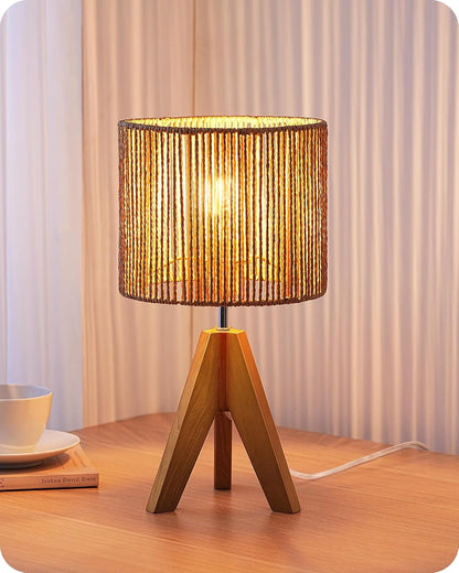 Tripod Table Lamp, Small Cute Bedside Lamp, 14.2 Inch, E26 Base