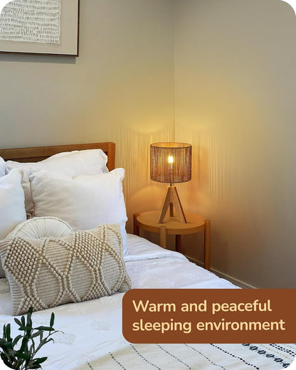 Tripod Table Lamp, Small Cute Bedside Lamp, 14.2 Inch, E26 Base