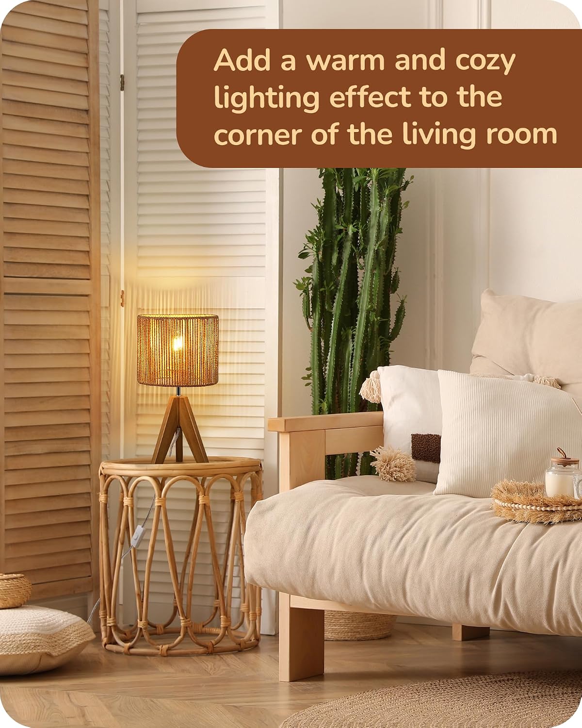 Tripod Table Lamp, Small Cute Bedside Lamp, 14.2 Inch, E26 Base