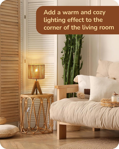 Tripod Table Lamp, Small Cute Bedside Lamp, 14.2 Inch, E26 Base