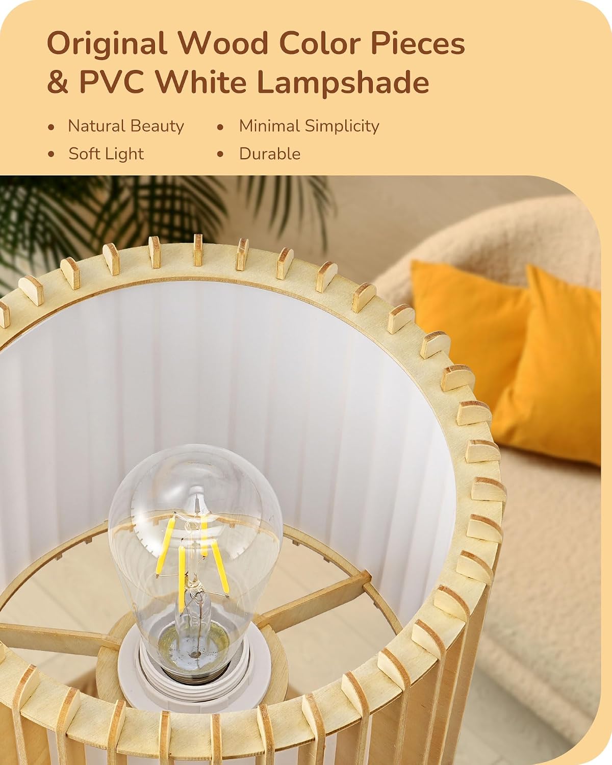 Tripod Table Lamp, Small Cute Bedside Lamp, 14.2 Inch, E26 Base