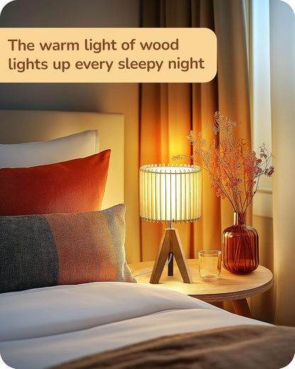 Tripod Table Lamp, Small Cute Bedside Lamp, 14.2 Inch, E26 Base
