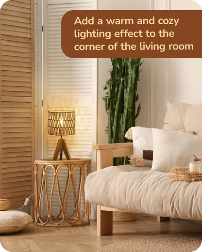Tripod Table Lamp, Small Cute Bedside Lamp, 14.2 Inch, E26 Base