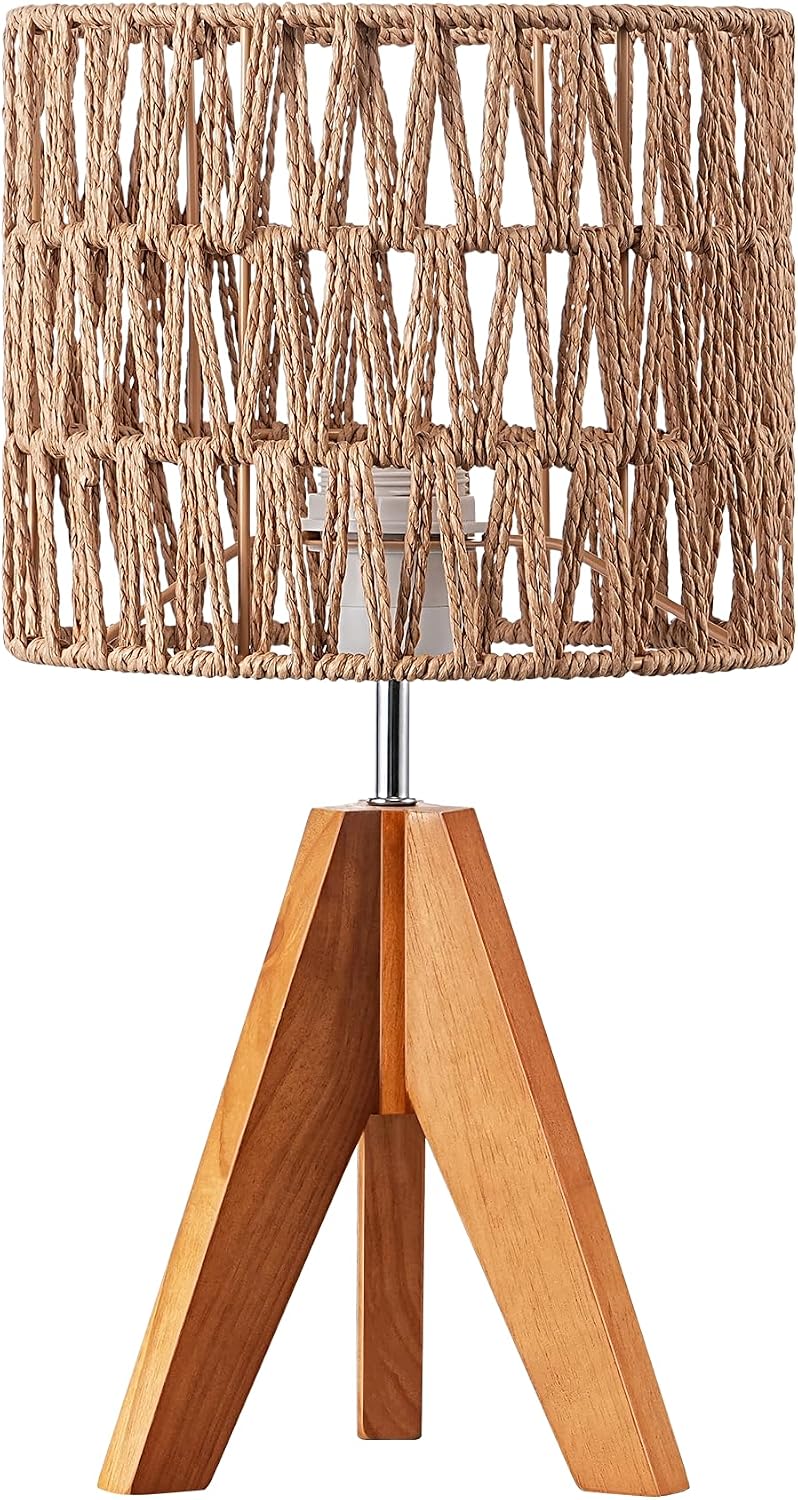 Tripod Table Lamp, Small Cute Bedside Lamp, 14.2 Inch, E26 Base