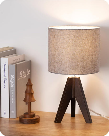 Tripod Table Lamp, Small Cute Bedside Lamp, 14.2 Inch, E26 Base