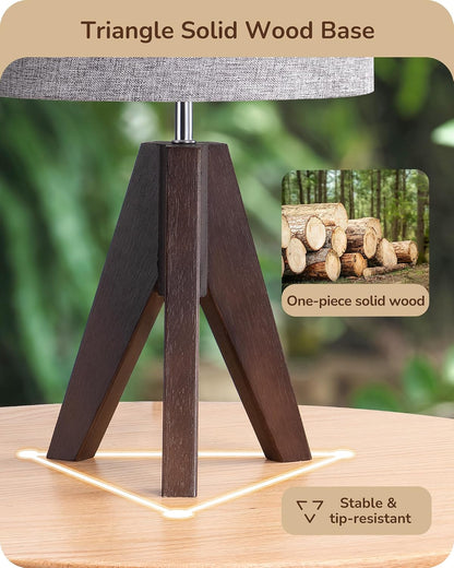 Tripod Table Lamp, Small Cute Bedside Lamp, 14.2 Inch, E26 Base
