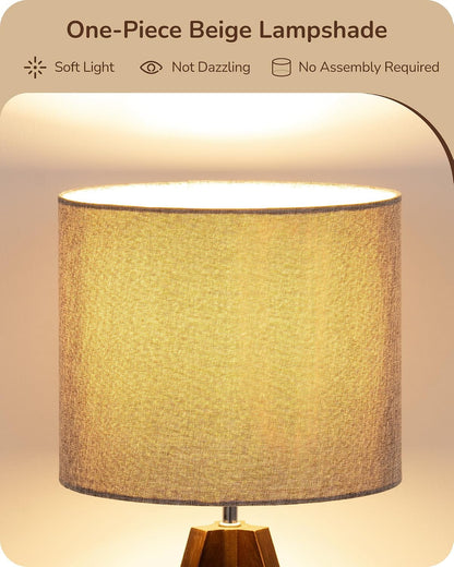 Tripod Table Lamp, Small Cute Bedside Lamp, 14.2 Inch, E26 Base