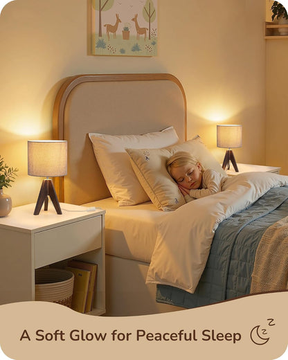 Tripod Table Lamp, Small Cute Bedside Lamp, 14.2 Inch, E26 Base