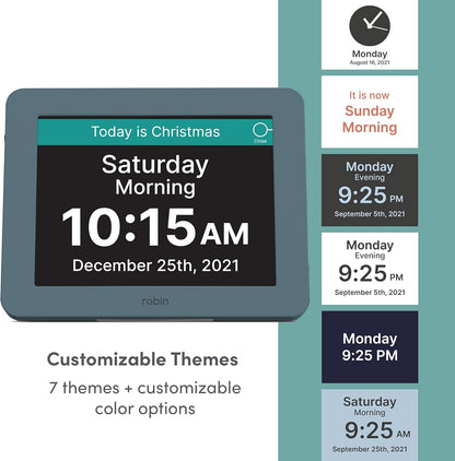 Clock 2026 with Day and Date for Elderly, Clocks for Seniors, Dementia Clock, Digital Calendar Elderly, Bedside Clocks Seniors, Alzheimers Products, Dementia Clocks Large, White