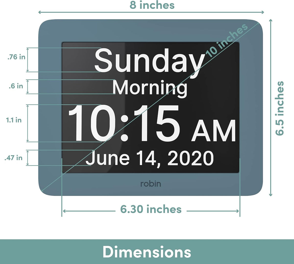 Clock 2026 with Day and Date for Elderly, Clocks for Seniors, Dementia Clock, Digital Calendar Elderly, Bedside Clocks Seniors, Alzheimers Products, Dementia Clocks Large, White