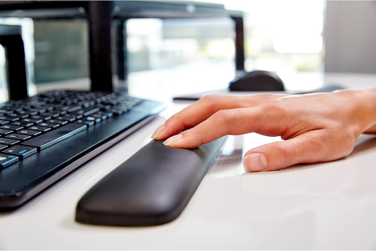 Gel Wrist Rest for Keyboards, Soothing Gel Technology and Satin Smooth Cover for All Day Comfort and Support, Durable and Easy to Clean, 19", Black (WR85B)