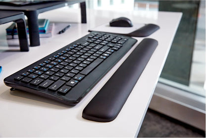 Gel Wrist Rest for Keyboards, Soothing Gel Technology and Satin Smooth Cover for All Day Comfort and Support, Durable and Easy to Clean, 19", Black (WR85B)